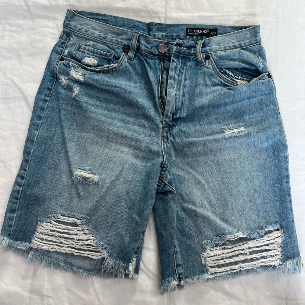 High Rise BlankNYC Distressed Shorts